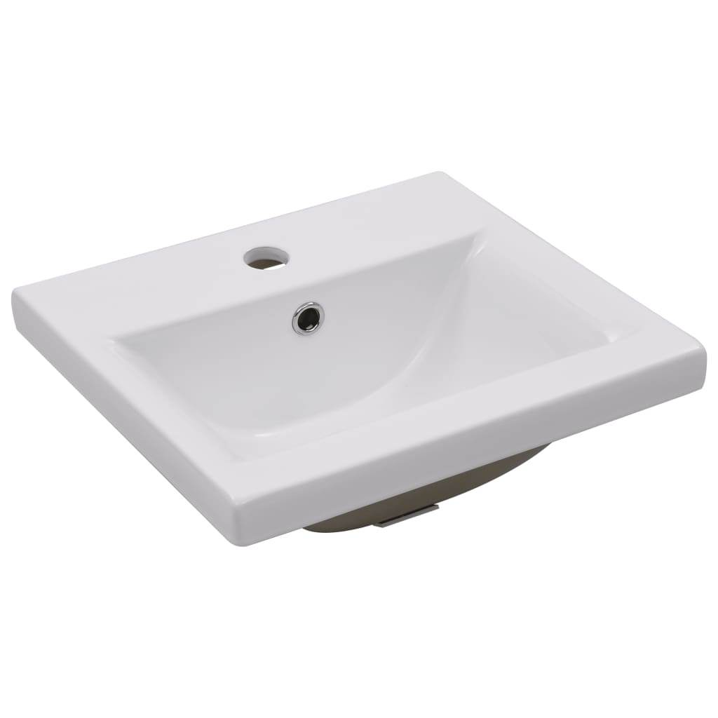 vidaXL Wash Basin Built-in Sink Vanity Sink Bathroom Basin Bath Sink Ceramic - Loft&Timber