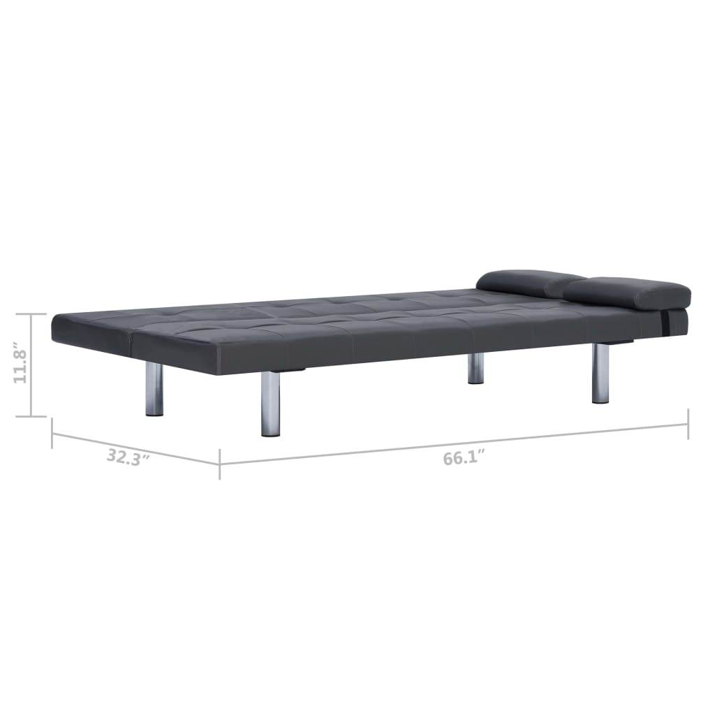 vidaXL Sofa Bed Convertible Sleeper Sectional Sofa Bed with Two Pillows Fabric - Loft&Timber