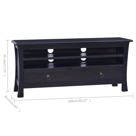 vidaXL TV Stand TV Unit Sideboard TV Console Media Unit Solid Mahogany Wood - Loft&Timber