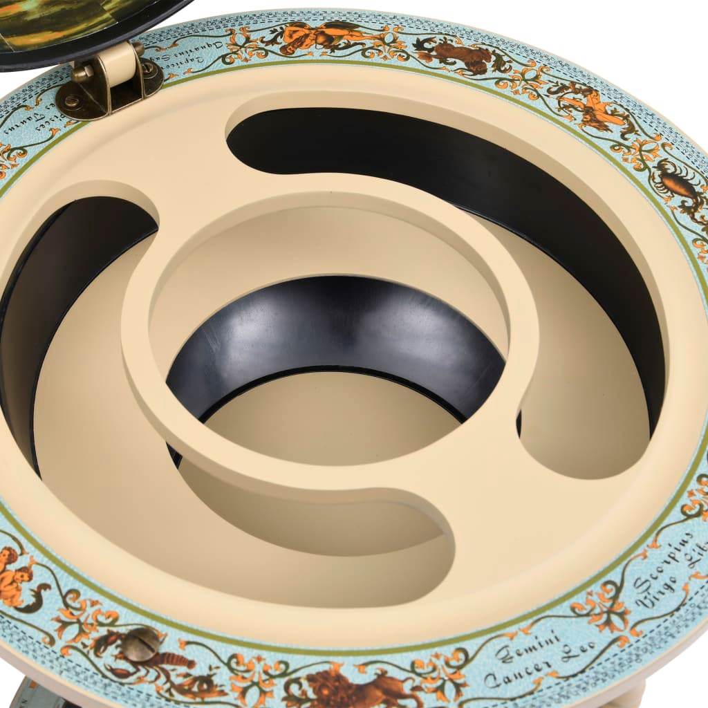 vidaXL Globe Bar Cart Globe Wine Bar Liquor Bar Cabinet Solid Eucalyptus Wood - Loft&Timber