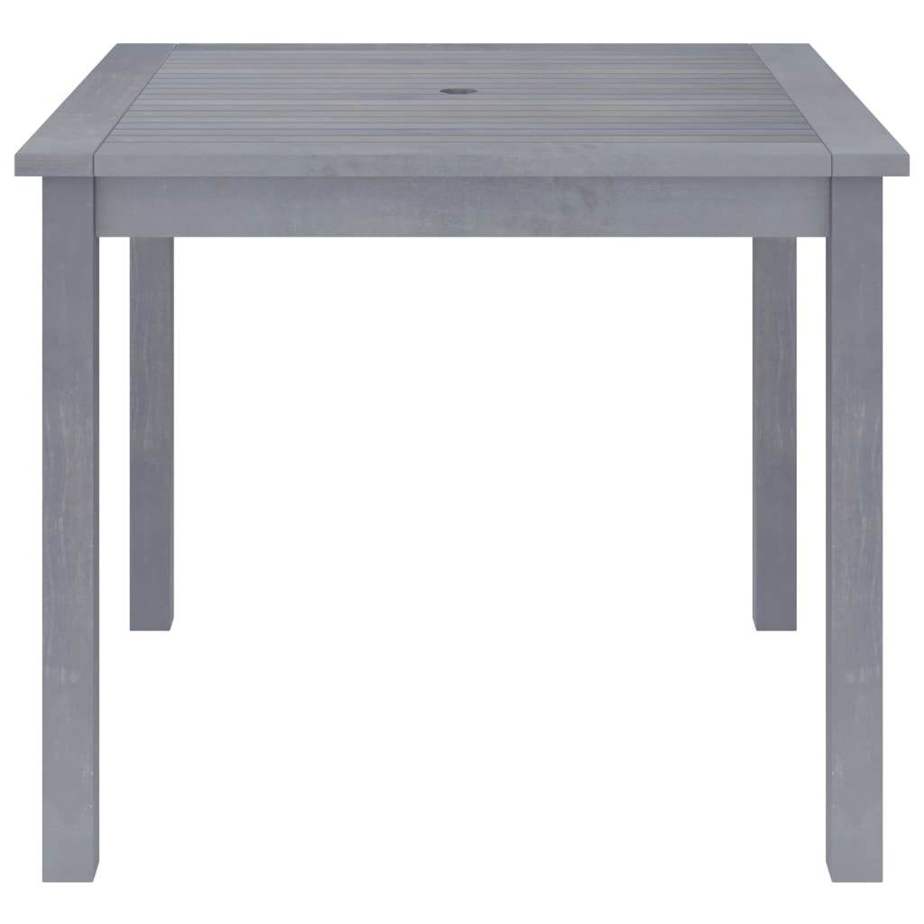 vidaXL Outdoor Dining Table Patio Table with Umbrella Hole Solid Acacia Wood - Loft&Timber