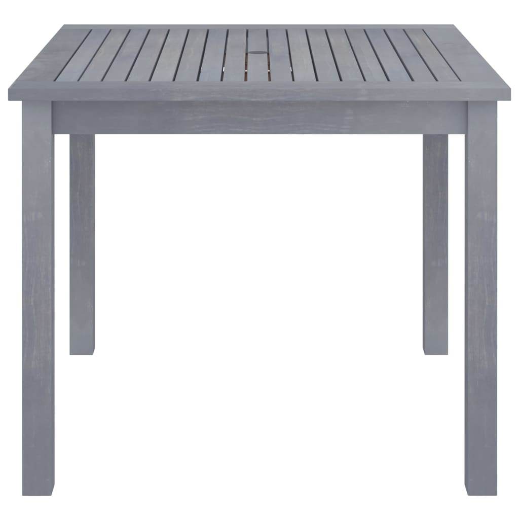 vidaXL Outdoor Dining Table Patio Table with Umbrella Hole Solid Acacia Wood - Loft&Timber