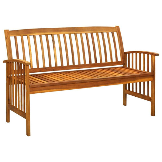vidaXL Outdoor Patio Bench Garden Park Bench with Cushion Solid Wood Acacia - Loft&Timber