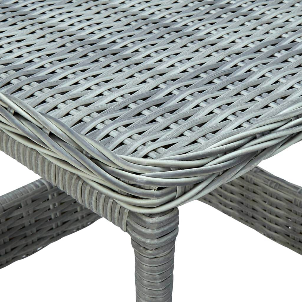 vidaXL Outdoor Side Table Garden Patio Porch End Table with Storage PE Rattan - Loft&Timber