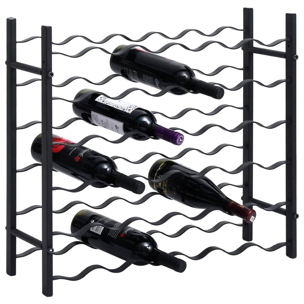 vidaXL Wine Rack Bottle Holder Wine Storage Organizer for Pantry Kitchen Metal - Loft&Timber