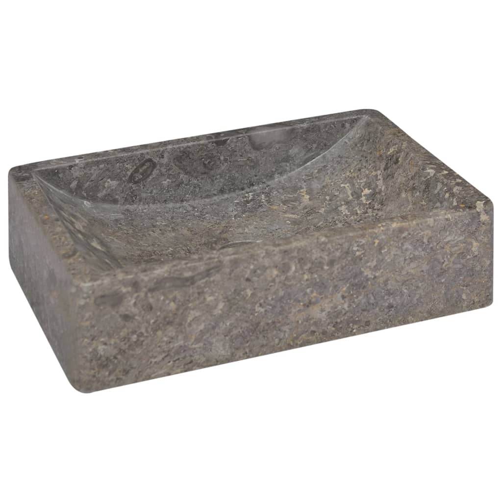 vidaXL Wash Basin Vanity Sink Small Countertop Wash Basin Bathroom Sink Marble - Loft&Timber