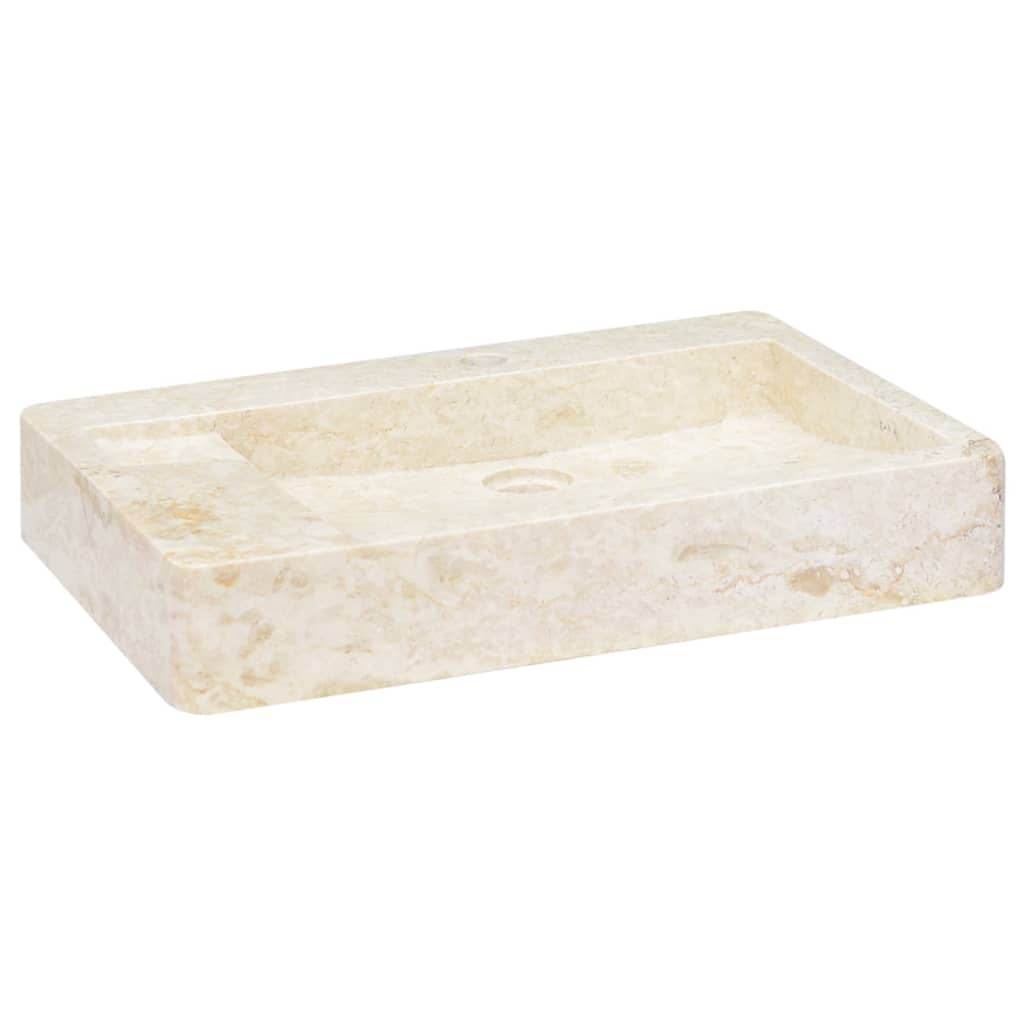 vidaXL Wash Basin Vanity Sink Small Countertop Wash Basin Bathroom Sink Marble - Loft&Timber