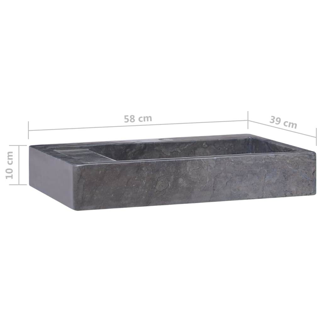vidaXL Wash Basin Vanity Sink Small Countertop Wash Basin Bathroom Sink Marble - Loft&Timber