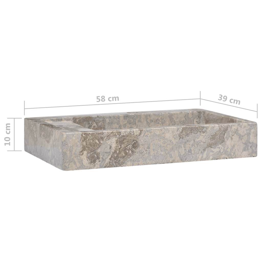 vidaXL Wash Basin Vanity Sink Small Countertop Wash Basin Bathroom Sink Marble - Loft&Timber