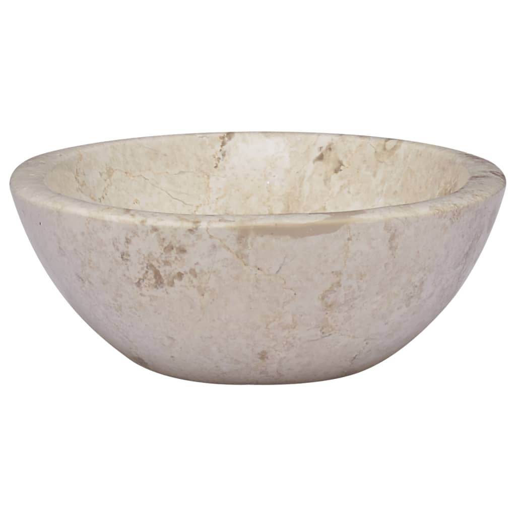 vidaXL Sink Above Counter Vanity Wash Basin Vessel Sink for Bathroom Marble - Loft&Timber