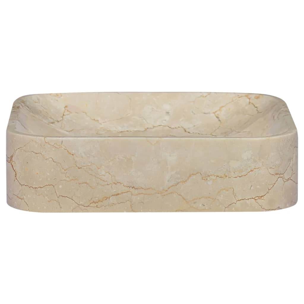 vidaXL Sink Above Counter Vanity Wash Basin Vessel Sink for Bathroom Marble - Loft&Timber