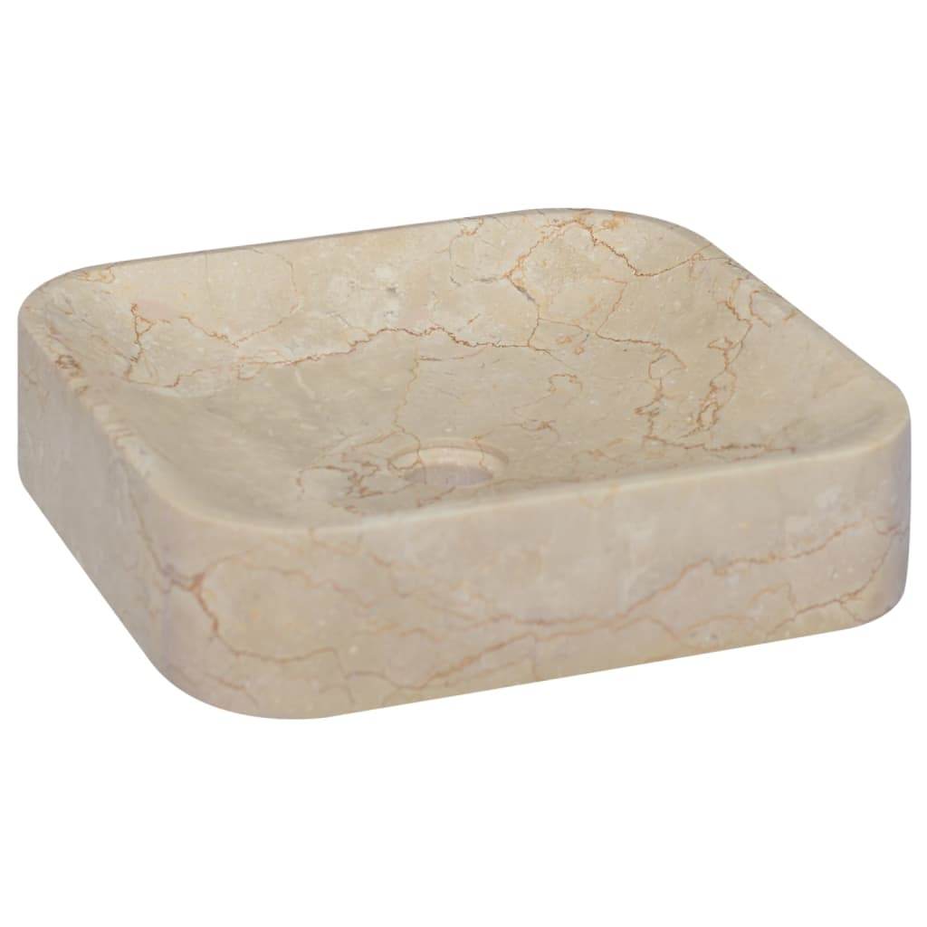 vidaXL Sink Above Counter Vanity Wash Basin Vessel Sink for Bathroom Marble - Loft&Timber