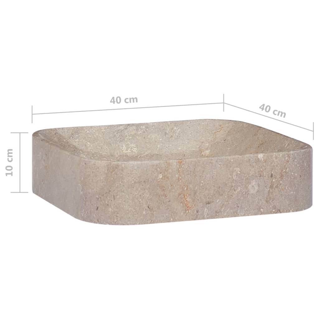 vidaXL Sink Above Counter Vanity Wash Basin Vessel Sink for Bathroom Marble - Loft&Timber