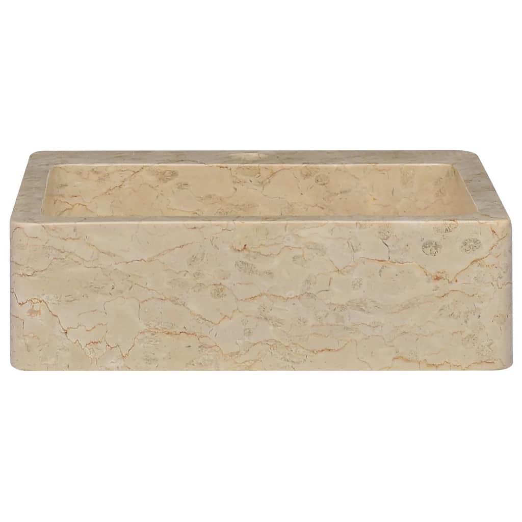 vidaXL Sink Above Counter Vanity Wash Basin Vessel Sink for Bathroom Marble - Loft&Timber