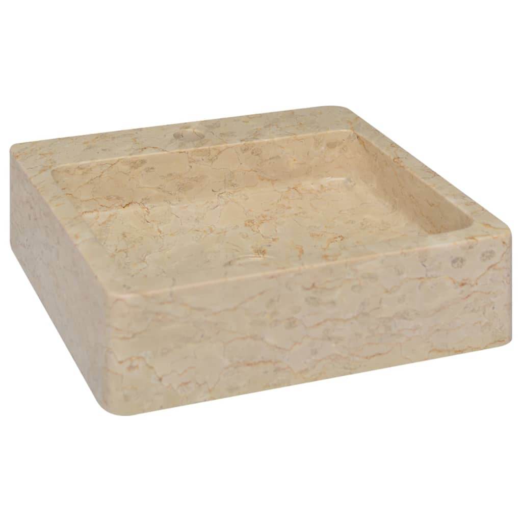 vidaXL Sink Above Counter Vanity Wash Basin Vessel Sink for Bathroom Marble - Loft&Timber