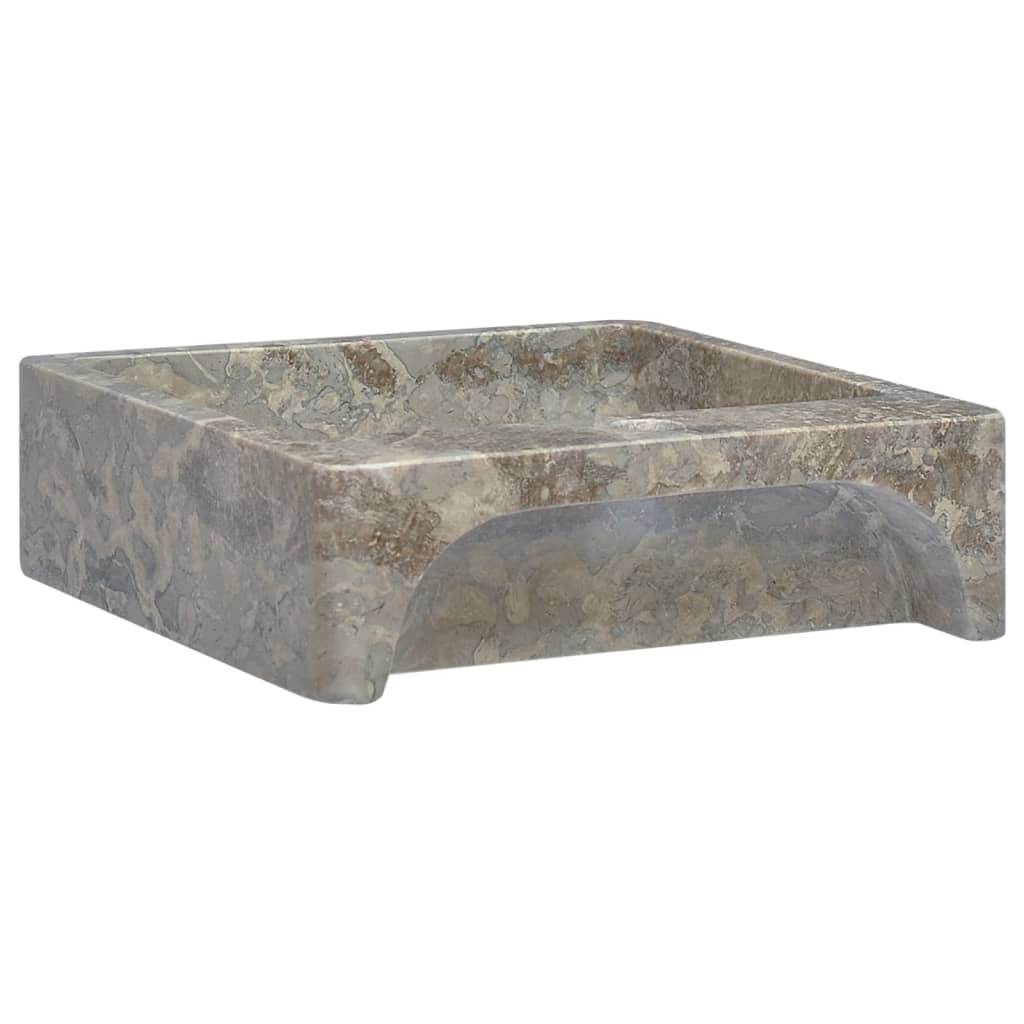 vidaXL Sink Above Counter Vanity Wash Basin Vessel Sink for Bathroom Marble - Loft&Timber
