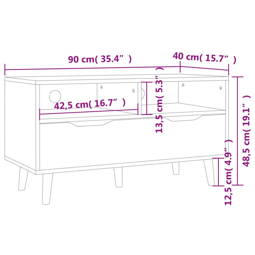 vidaXL TV Stand TV Console Sideboard TV Unit Home Media Unit Engineered Wood - Loft&Timber