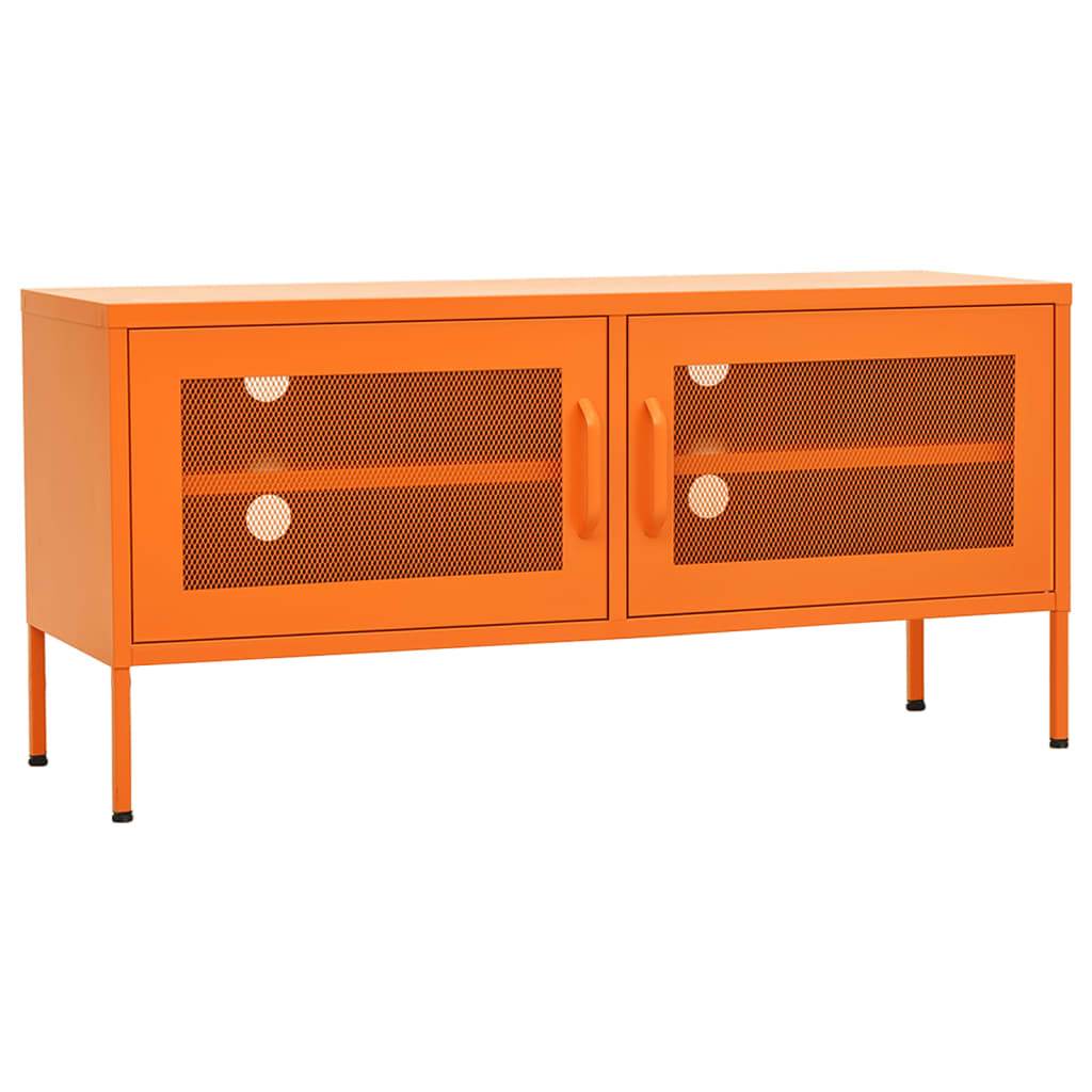 vidaXL TV Stand TV Unit Sideboard Home TV Console Media Unit Cupboard Steel - Loft&Timber