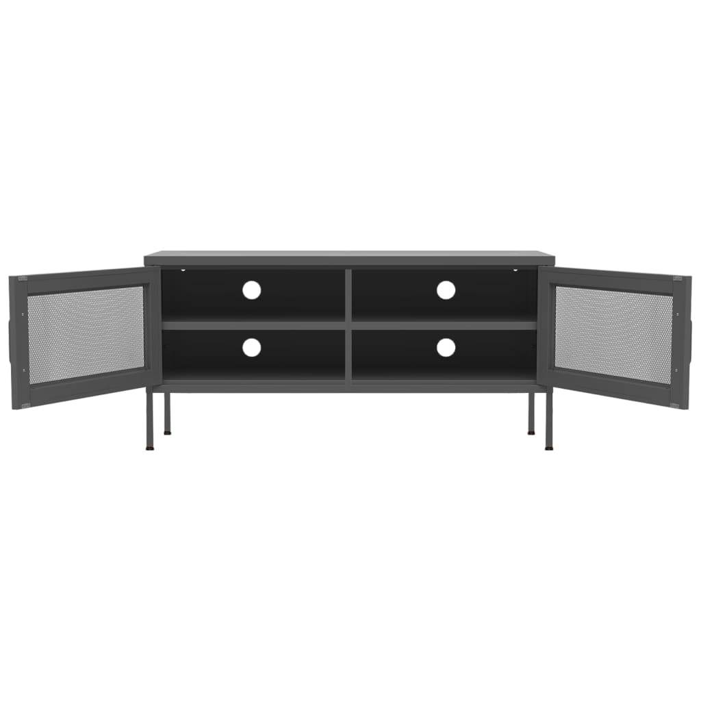 vidaXL TV Stand TV Unit Sideboard Home TV Console Media Unit Cupboard Steel - Loft&Timber