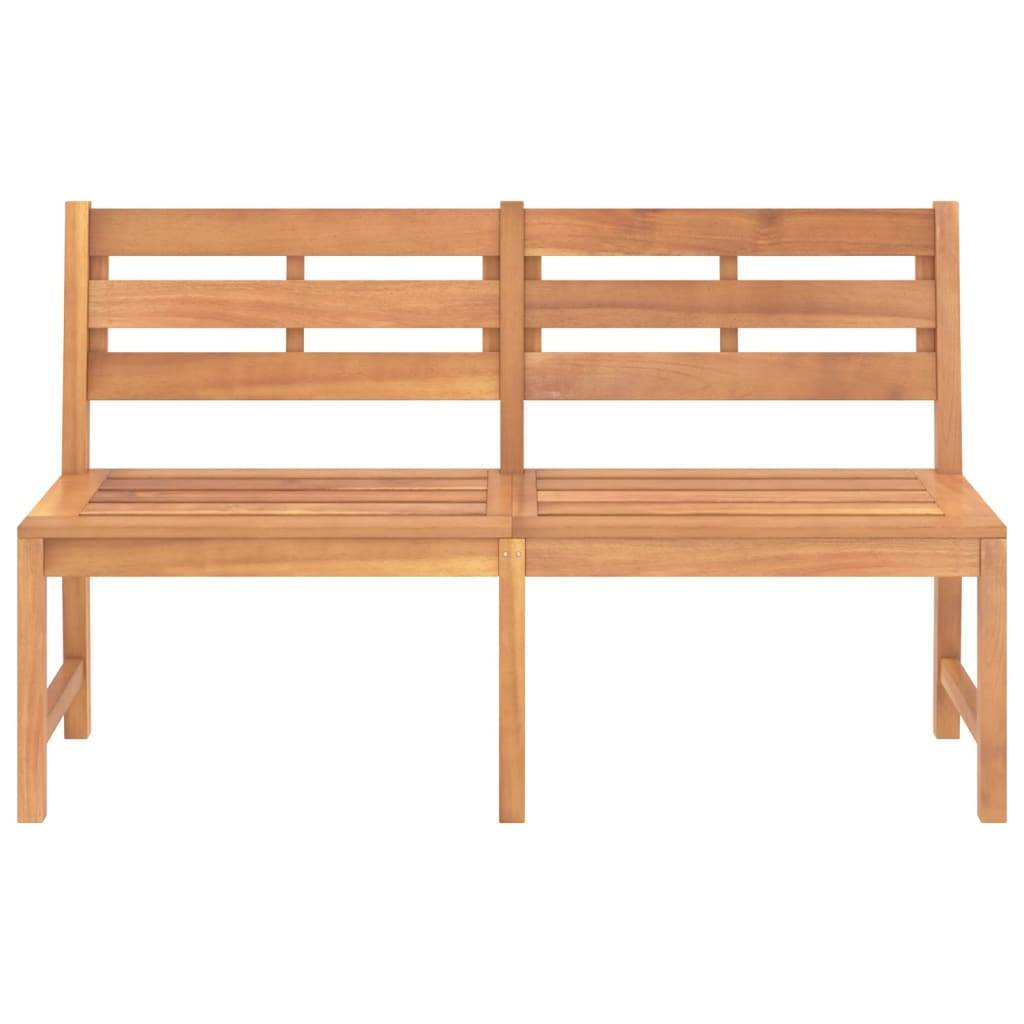 vidaXL Outdoor Patio Bench Garden Park Bench with Backrest Solid Wood Teak - Loft&Timber