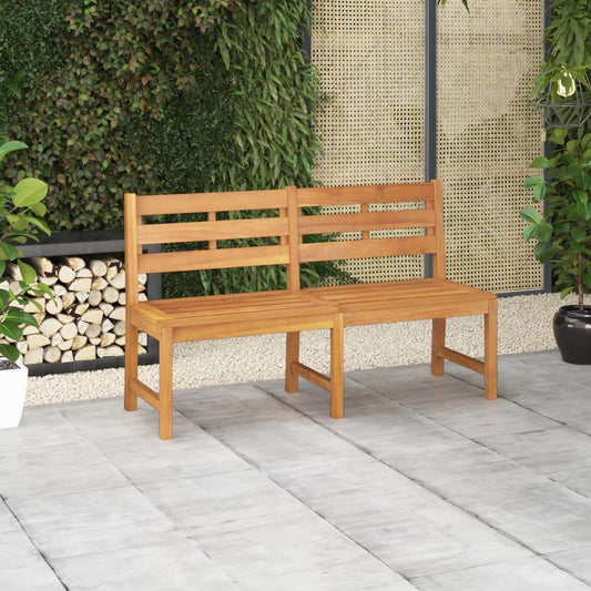 vidaXL Outdoor Patio Bench Garden Park Bench with Backrest Solid Wood Teak - Loft&Timber
