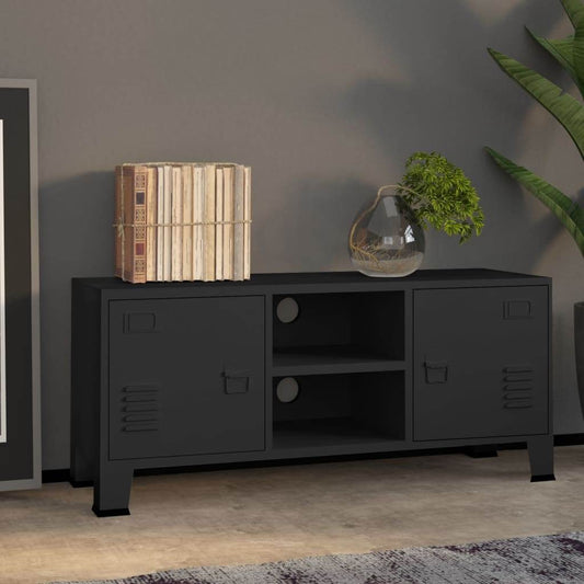 vidaXL TV Stand TV Console Sideboard TV Unit Home Media Unit Cupboard Metal - Loft&Timber