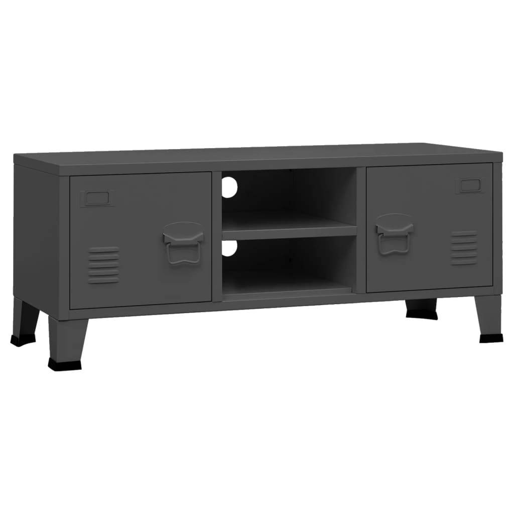 vidaXL TV Stand TV Console Sideboard TV Unit Home Media Unit Cupboard Metal - Loft&Timber