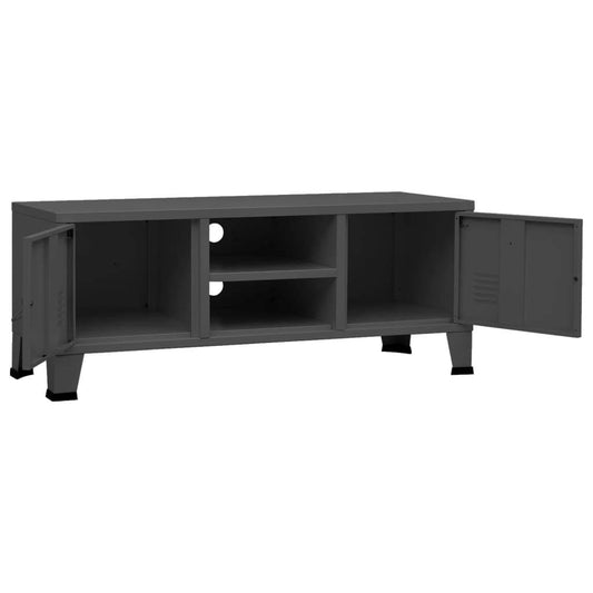 vidaXL TV Stand TV Console Sideboard TV Unit Home Media Unit Cupboard Metal - Loft&Timber