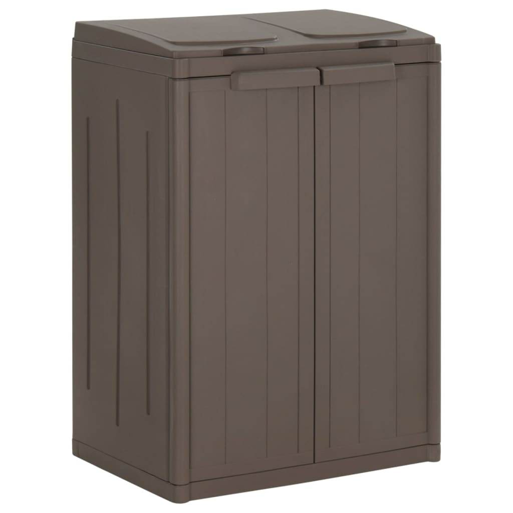 vidaXL Trash Can Free Standing Recycling Garbage Can Waste Bin Container PP - Loft&Timber