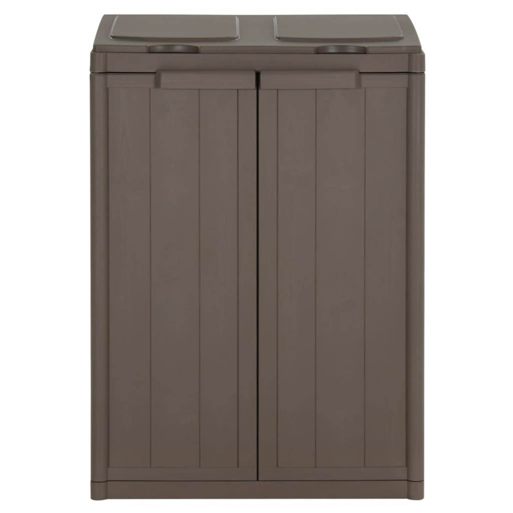 vidaXL Trash Can Free Standing Recycling Garbage Can Waste Bin Container PP - Loft&Timber