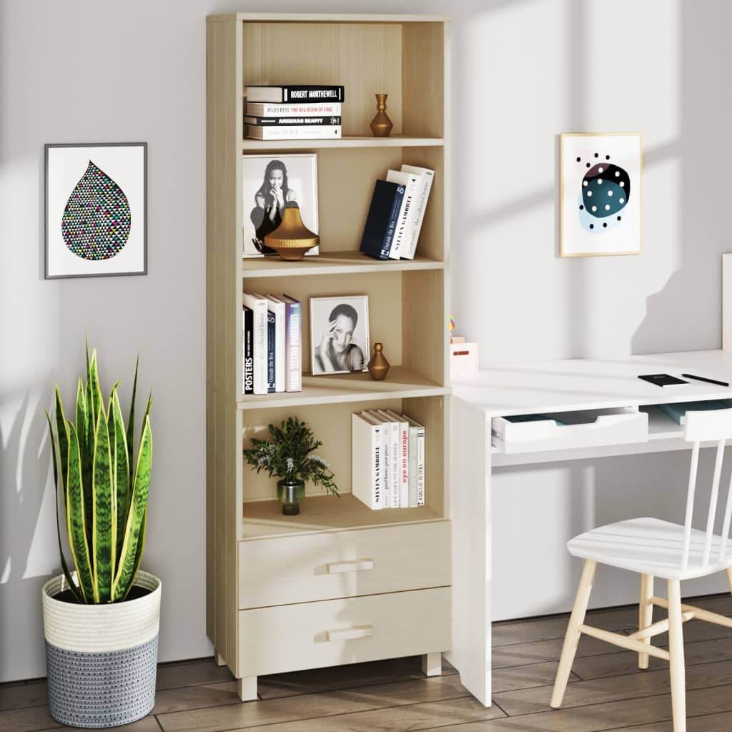 vidaXL Cabinet Bookshelf Entryway Cabinet with Storage HAMAR Solid Wood Pine - Loft&Timber