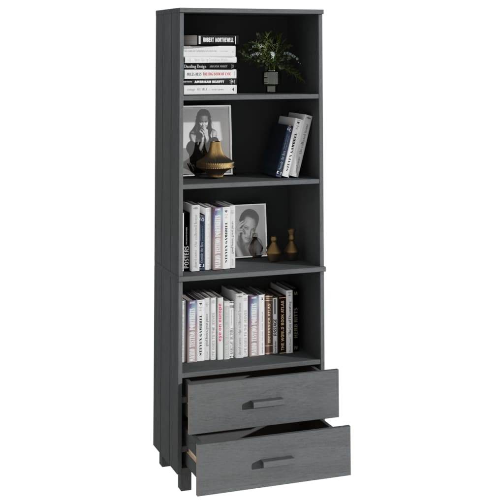 vidaXL Cabinet Bookshelf Entryway Cabinet with Storage HAMAR Solid Wood Pine - Loft&Timber