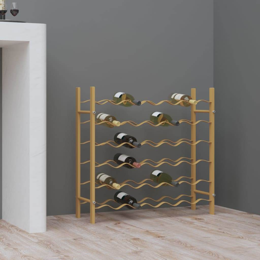 vidaXL Wine Rack Bottle Holder Wine Storage Organizer for Pantry Kitchen Metal - Loft&Timber