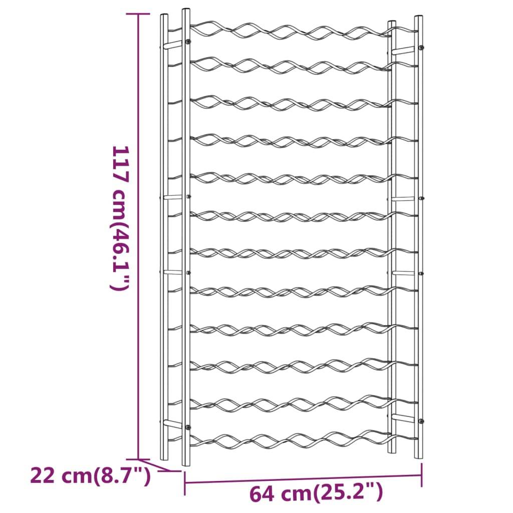 vidaXL Wine Rack Bottle Holder Wine Storage Organizer for Pantry Kitchen Metal - Loft&Timber