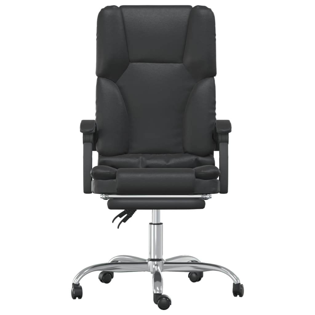 vidaXL Massage Chair Desk Office Chair with Adjustable Footrest Faux Leather - Loft&Timber