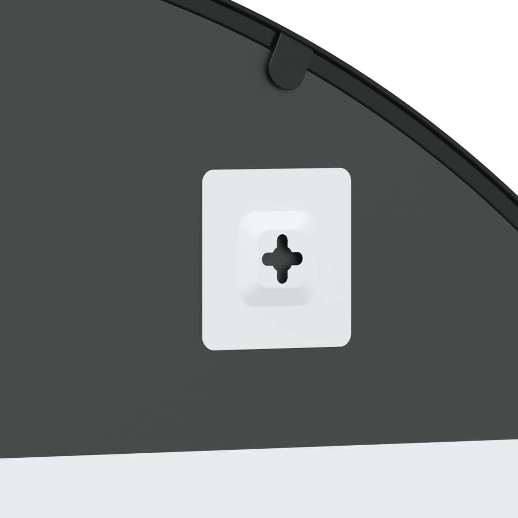 vidaXL Wall Mirror Decorative Wall Mounted Mirror for Bathroom Black Arch Iron - Loft&Timber