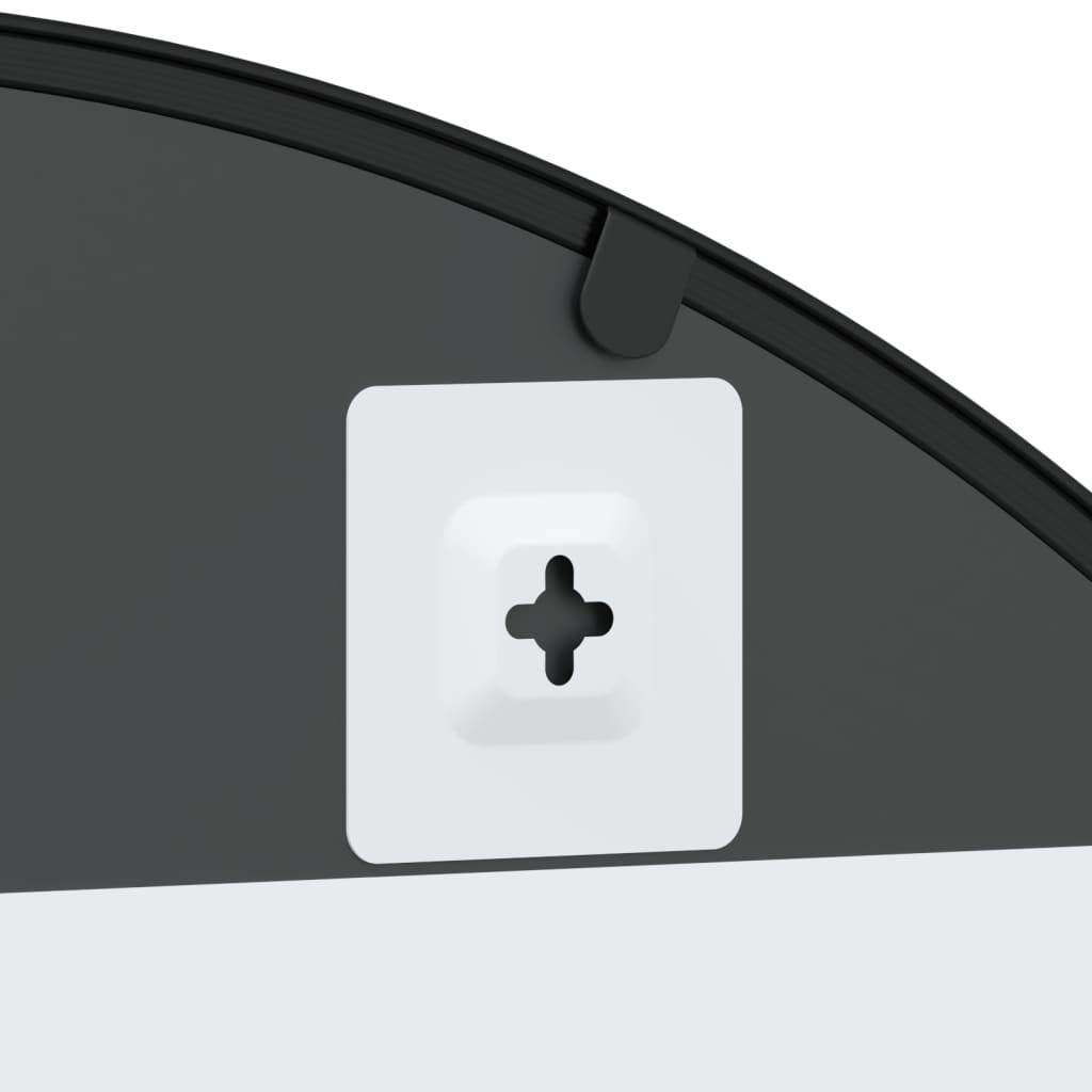 vidaXL Wall Mirror Decorative Wall Mounted Mirror for Bathroom Black Arch Iron - Loft&Timber