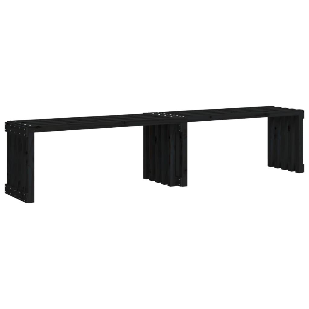 vidaXL Patio Bench Extendable Garden Bench Outdoor Seating Solid Wood Pine - Loft&Timber