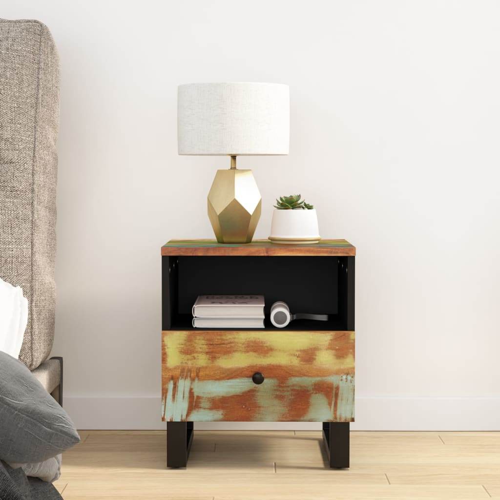 vidaXL Cabinet Storage Accent Nightstand End Table for Bedroom Solid Wood - Loft&Timber