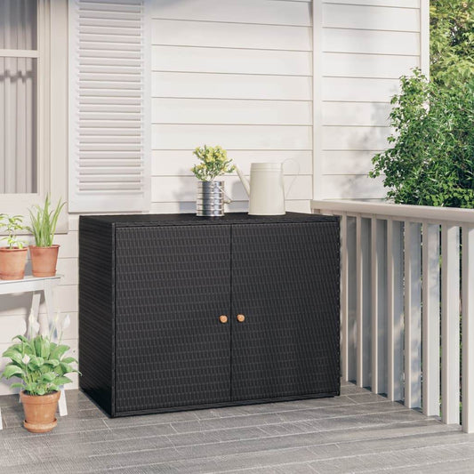 vidaXL Storage Unit Outdoor Storage Cabinet Patio Storage Box Poly Rattan - Loft&Timber