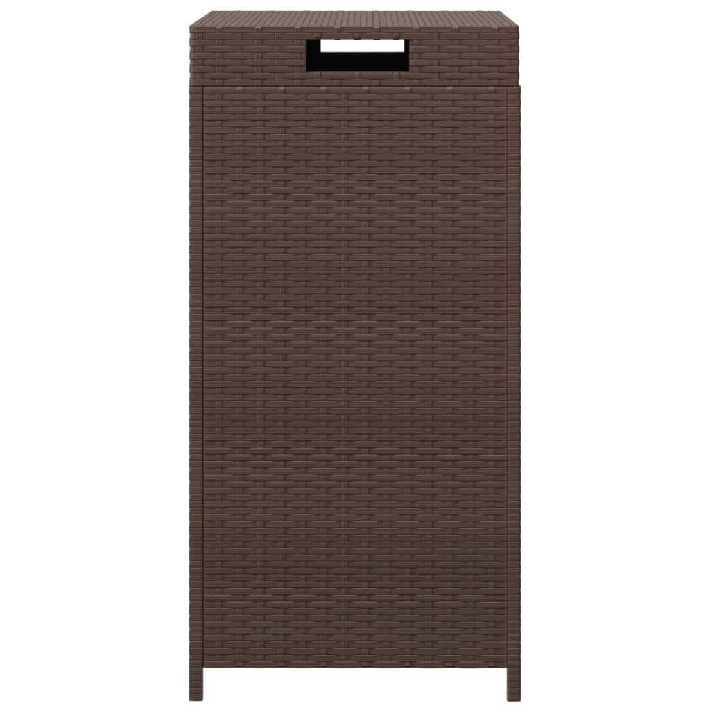 vidaXL Trash Bin Outdoor Rubbish Garbage Can with a Removable Lid Poly Rattan - Loft&Timber