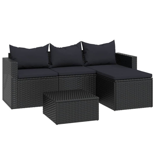 Vida XL Patio Furniture Set Patio Lounge Set Outdoor Furniture Poly Rattan - Loft&Timber