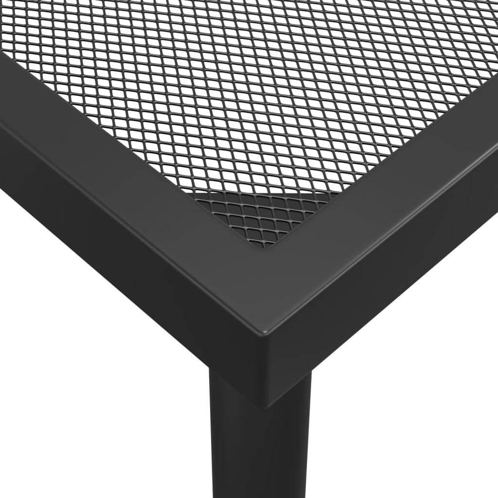 vidaXL Patio Table Outdoor Bistro Table with Metal Frame Anthracite Steel Mesh - Loft&Timber