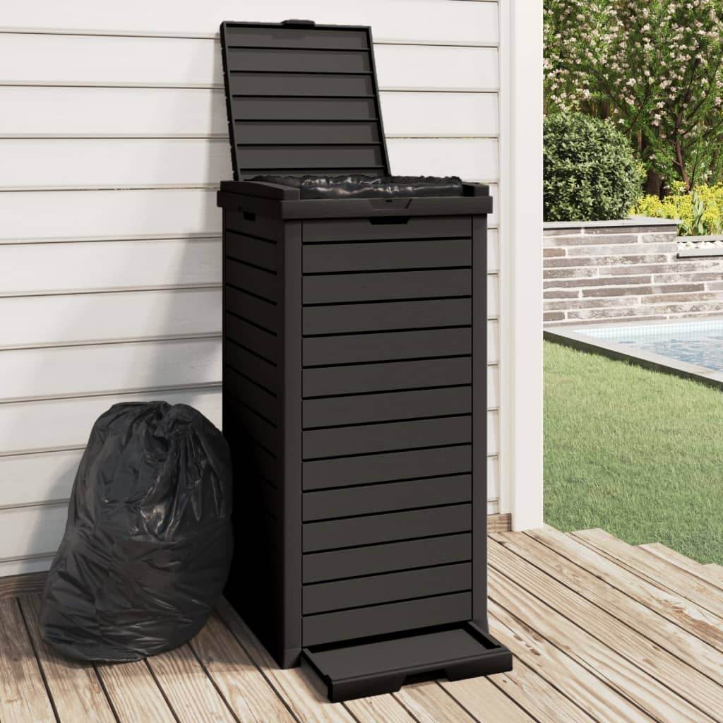 vidaXL Trash Can Garbage Can Trash Bin for Backyard Outdoor Polypropylene - Loft&Timber