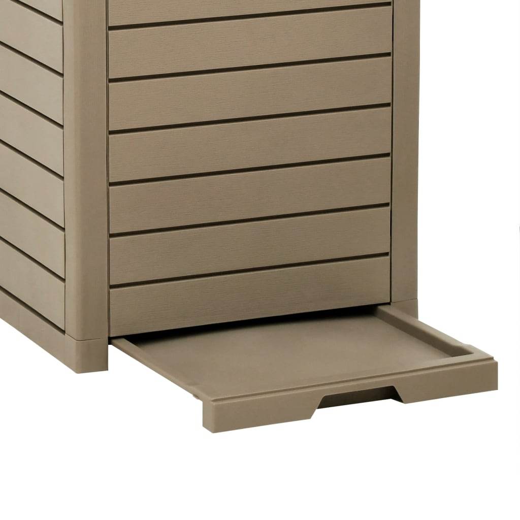 vidaXL Trash Can Garbage Can Trash Bin for Backyard Outdoor Polypropylene - Loft&Timber