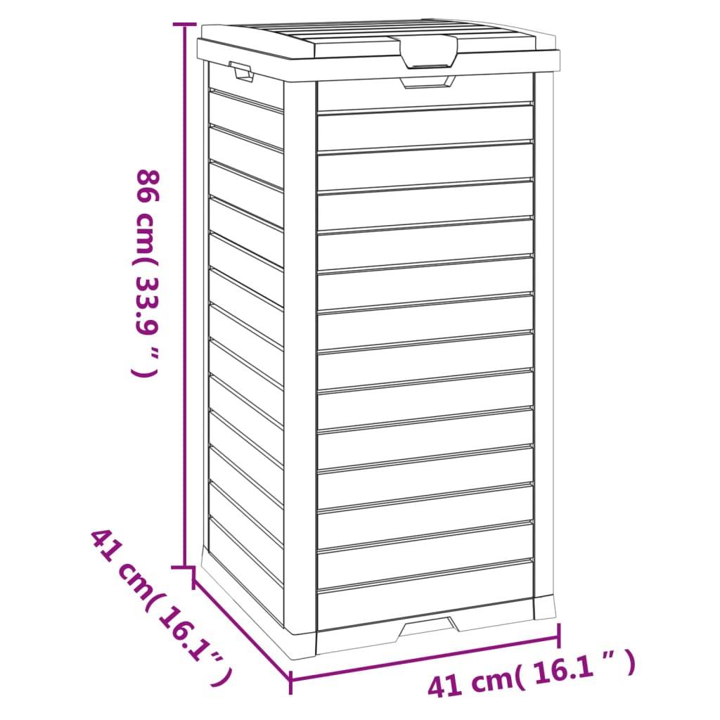vidaXL Trash Can Garbage Can Trash Bin for Backyard Outdoor Polypropylene - Loft&Timber