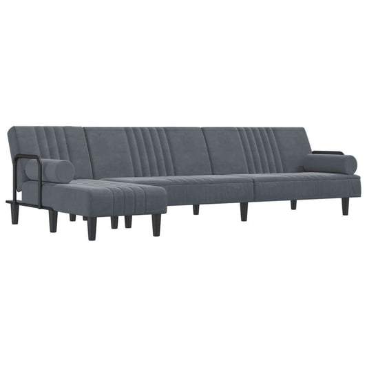 vidaXL Sofa Bed Sleeper Sofa Settee L Shaped Folding Sleeper Couch Bed Velvet - Loft&Timber