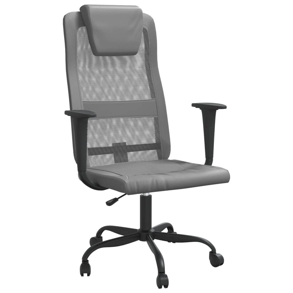 vidaXL Office Chair Office Computer Desk Chair Mesh Fabric and Faux Leather - Loft&Timber