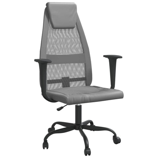 vidaXL Office Chair Rolling Computer Desk Chair Mesh Fabric and Faux Leather - Loft&Timber