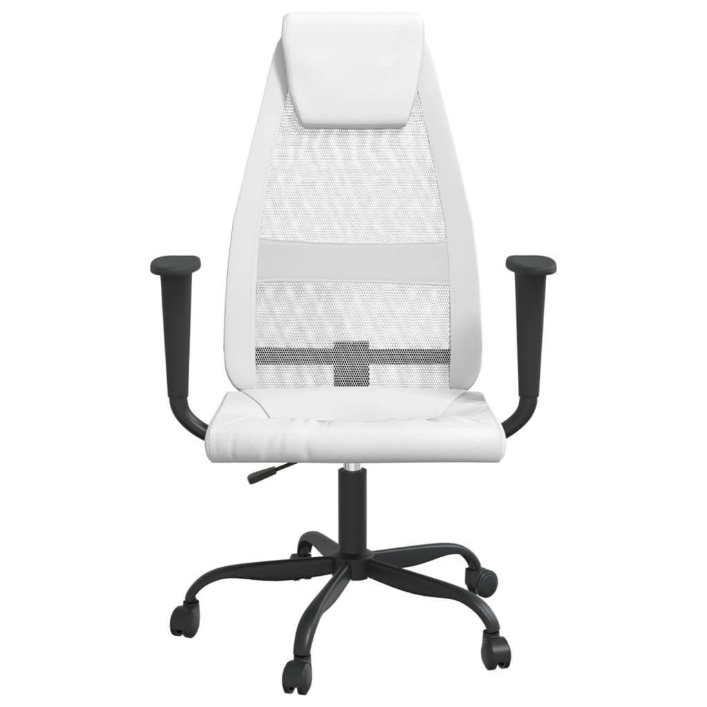 vidaXL Office Chair Rolling Computer Desk Chair Mesh Fabric and Faux Leather - Loft&Timber